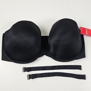 NEW Spanx‎ Up For Anything Strapless Bra 34DDD Black NEW